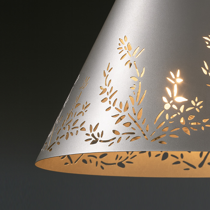 Botanic Glow ペンダントライト・シルバー色｜ダクトレール用