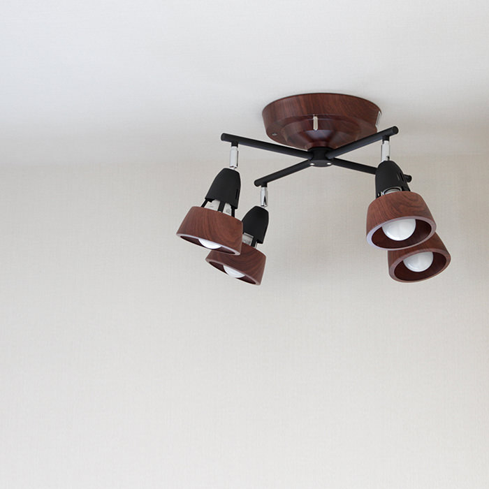 リモコン式 クロスシーリングスポット・ 6-8畳 | ブラウン×ブラック