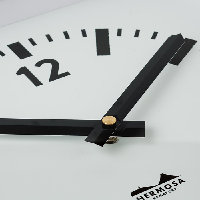 スクエアクロック・スイープムーブメント｜グレー