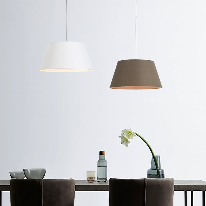 Espresso-shallow fabric ペンダントライト｜ブラウン