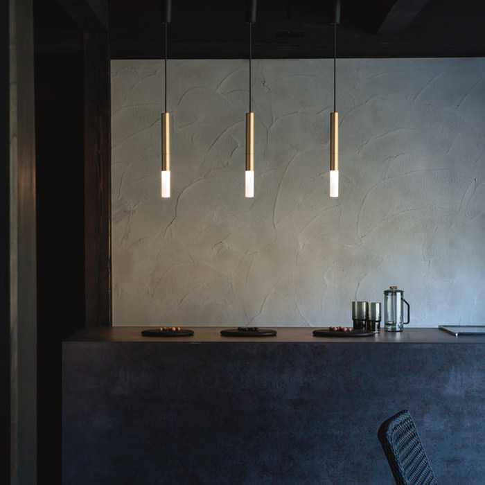 Slim ペンダントライト JDR50W ・サテンゴールド｜ダクトレール用