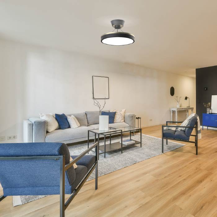 Giorno・ブラック 間接照明付 2WAY シーリングライト | 〜8畳・リモコン付