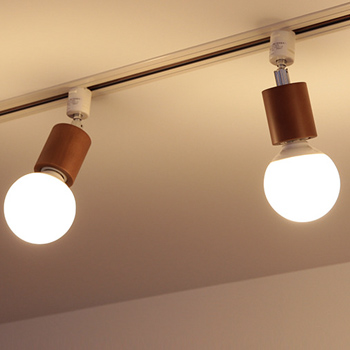 Circle-Wood spot・ライトブラウン | ダクトレール用