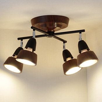 リモコン式 クロスシーリングスポット・ 6-8畳 | ブラウン×ブラック