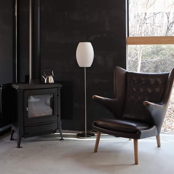 シガー ロータス フロアランプ ミディアム・ウォールナット｜ネルソンランプ