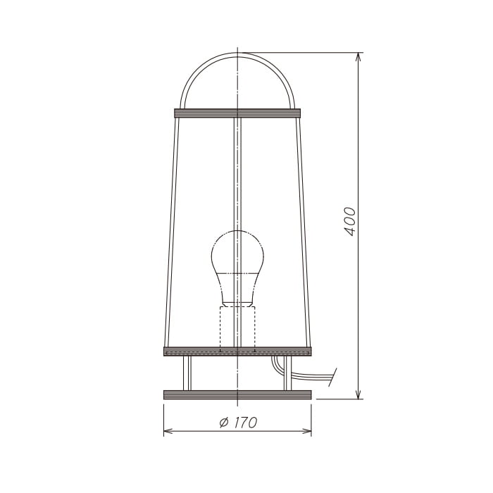 ANDO 和風スタンドライト・60W｜焦げ茶色