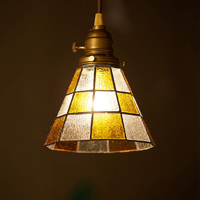 ペンダントライト ステンドグラス【Checker】