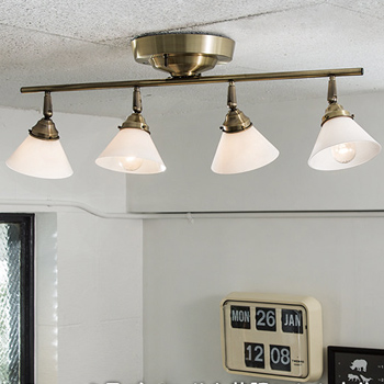 Trans ホワイトガラスシーリングスポット・6畳対応 | リモコン付