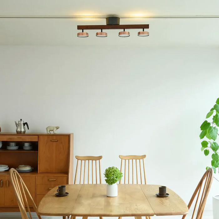 MANI リモコン式 シーリングスポットライト・調光調色｜ブロンズ