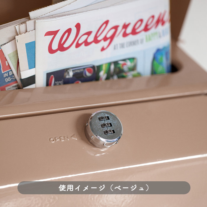 US Mail box2 ロゴ入りポスト | ブラック