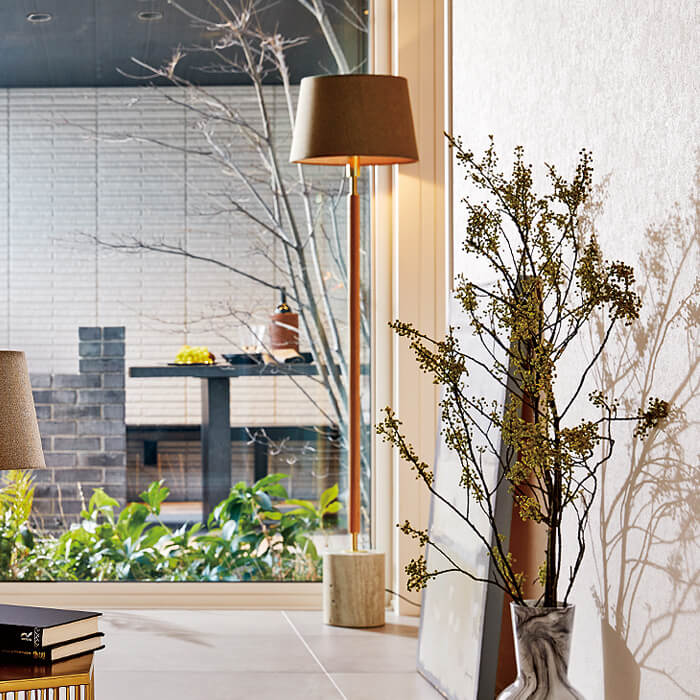 フロアスタンド 布・大理石 ホテルライク・60W | 各2色