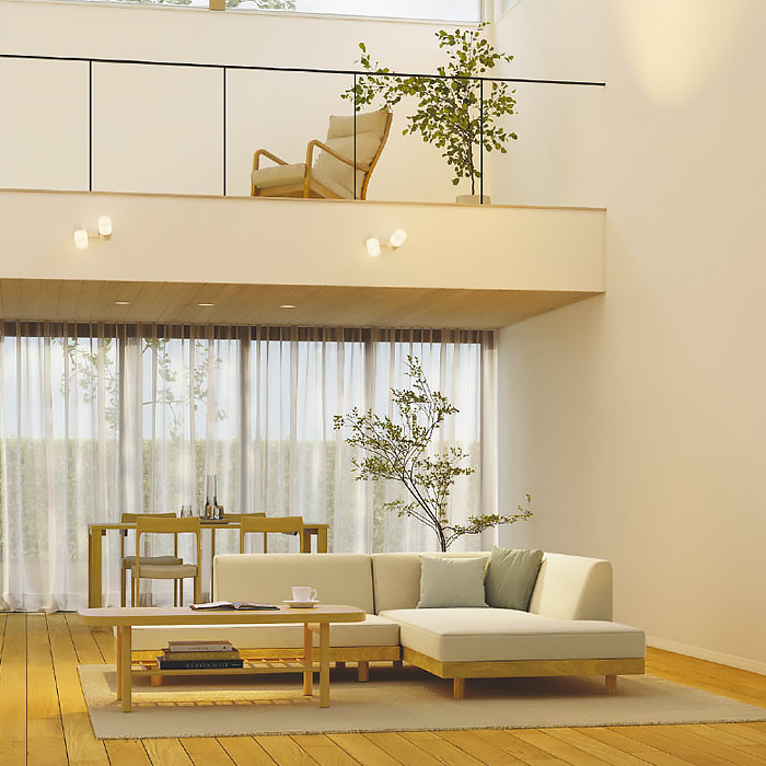 乳白ガラス・2灯式スポットライト | 200W相当・広角