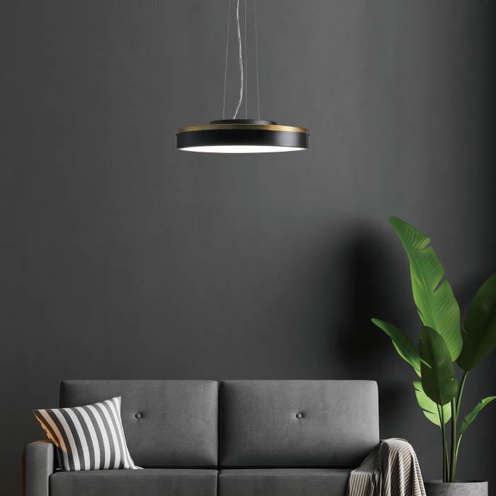 Giorno・ブラック 間接照明付 2WAY シーリングライト | 〜8畳・リモコン付