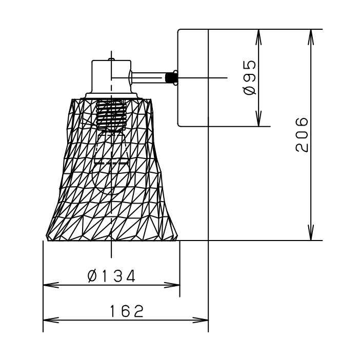 ランダムカット ガラスブラケットライト