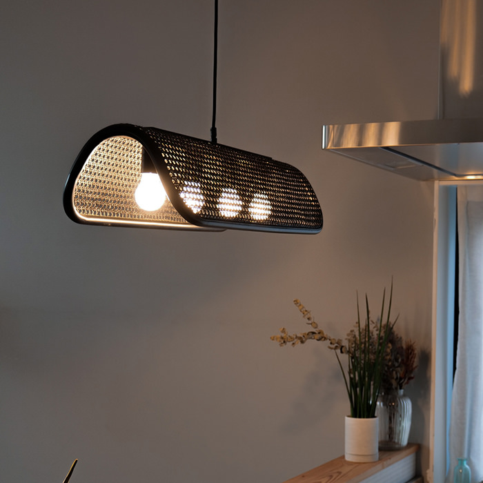 RATTAN-4 ペンダントライト｜ブラック