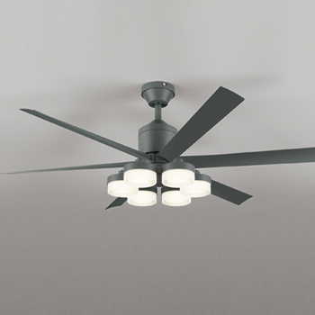 シーリングファンライト｜10畳・6枚羽根・DCモーター・傾斜対応・リモコン・チャコールグレー