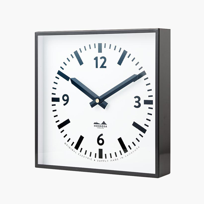 スクエアクロック・スイープムーブメント｜ブラック