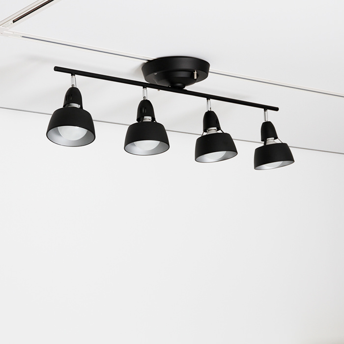 リモコン式 シーリングスポットライト・10~12畳 ブラック