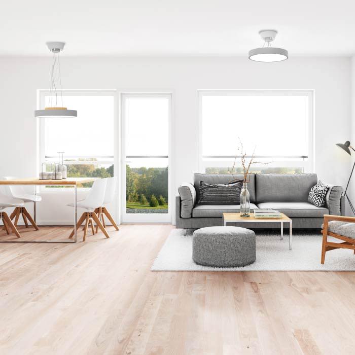 Giorno・グレー 間接照明付 2WAY シーリングライト | 〜8畳・リモコン付