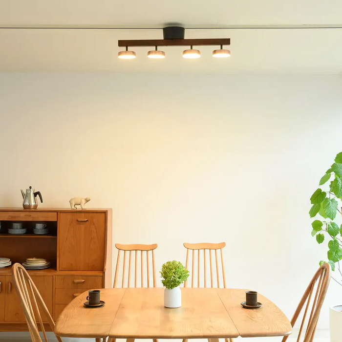 MANI リモコン式 シーリングスポットライト・調光調色｜ブロンズ