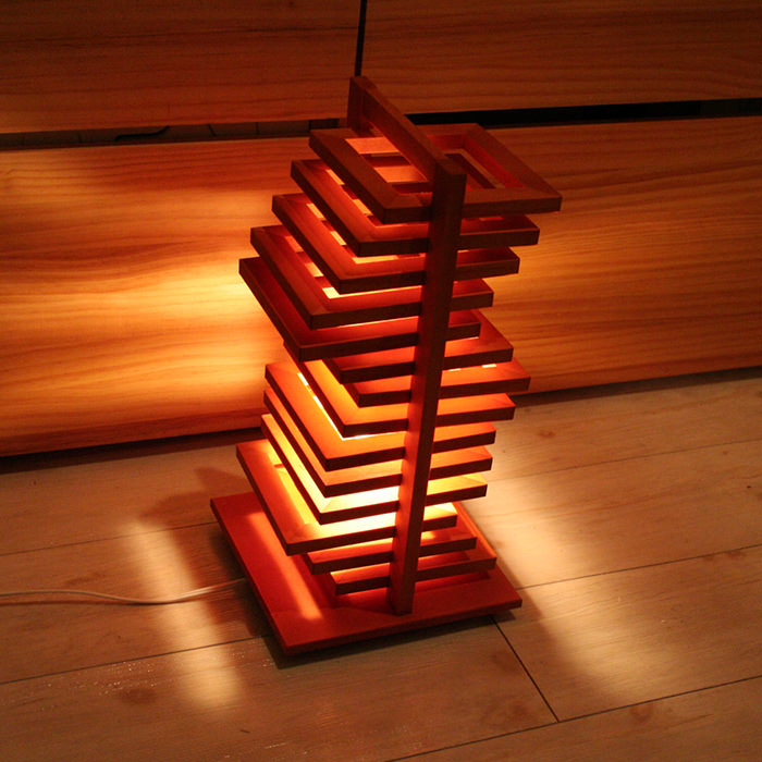 Hikidashi モダン スタンドライト・ライトブラウン