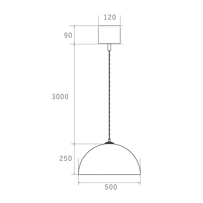 Φ500 ペンダントライト・モダンレトロ｜ホワイト