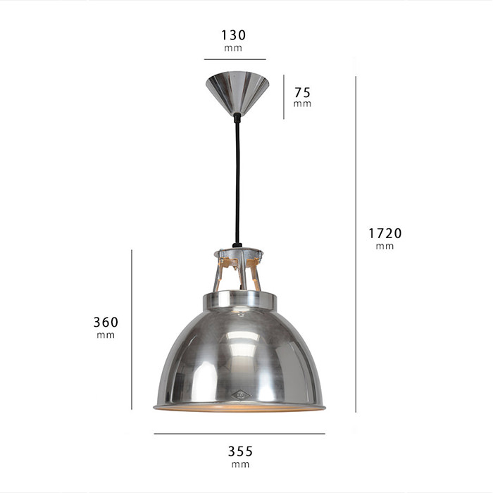 Titan Size-1 ペンダントライト・シルバー| Original BTC