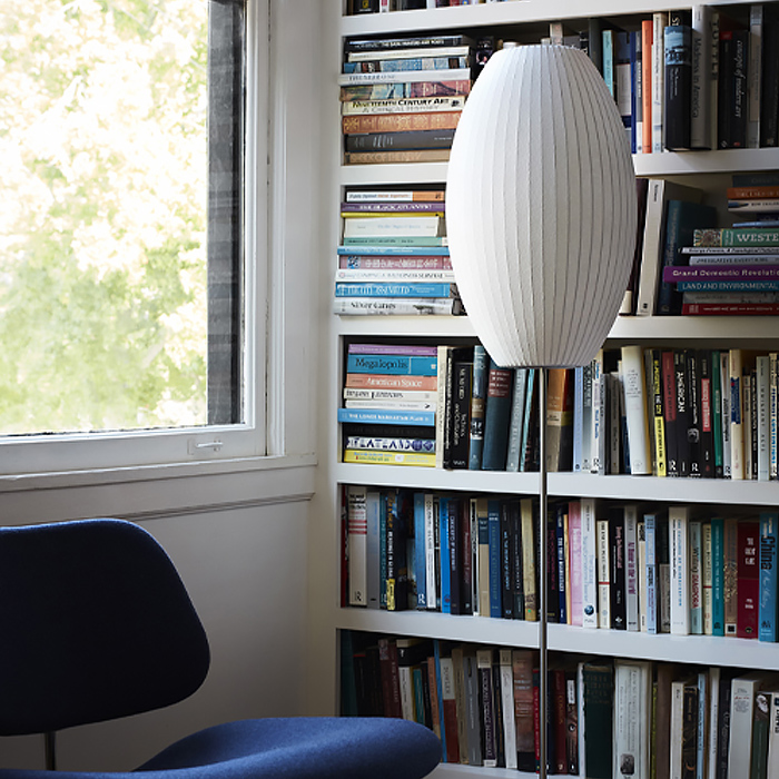 シガー ロータス フロアランプ ミディアム・ウォールナット｜ネルソンランプ