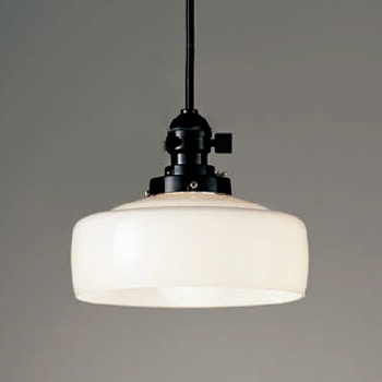 レトロ風 ペンダントライト・乳白ガラス