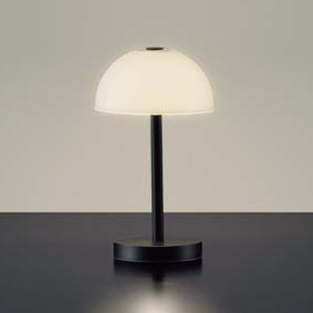 ポータブルスタンドライト・乳白ガラス 黒塗装｜充電式