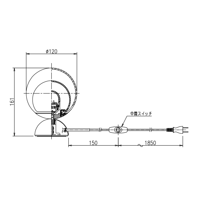MORE STYLES・Φ120 スモーク・テーブルライト