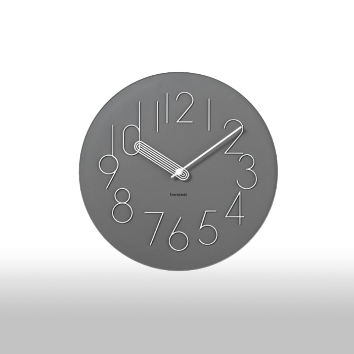 Bork 壁掛け時計 グレー・スイープムーブメント