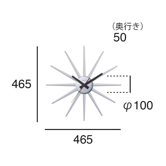 壁掛け時計 ホワイト・モダンインテリア｜スイープムーブメント