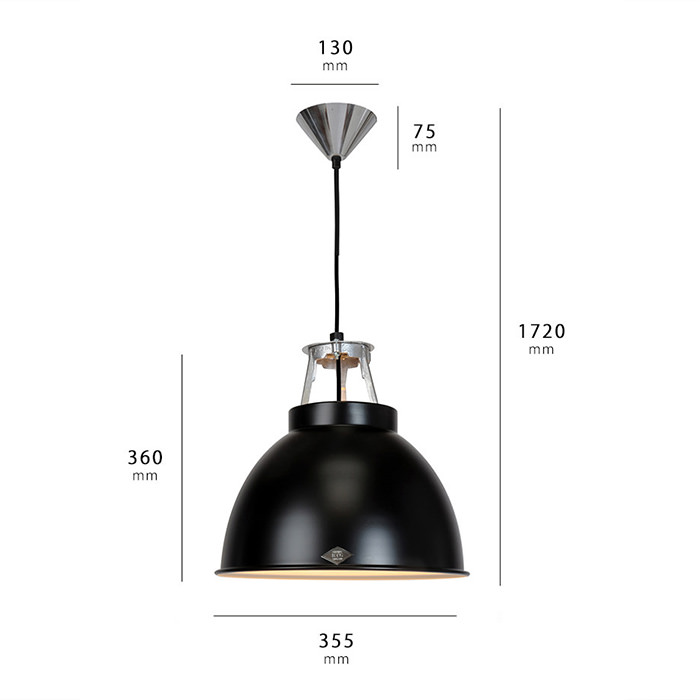 Titan Size-1 ペンダントライト・マットブラック | Original BTC