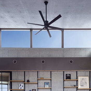 インテリアファン｜6枚羽根・傾斜対応・リモコン・DCモーター・チャコールグレー