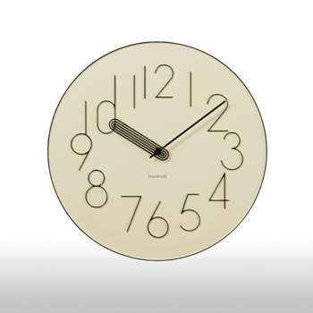 Bork 壁掛け時計 ベージュ・スイープムーブメント