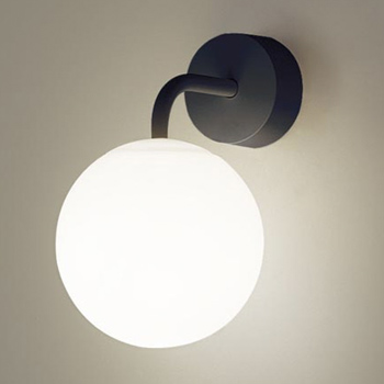 Sphere ブラケットライト ブラック｜乳白アクリル球体