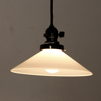 昭和レトロ ラジオソケット ペンダントライト｜乳白色