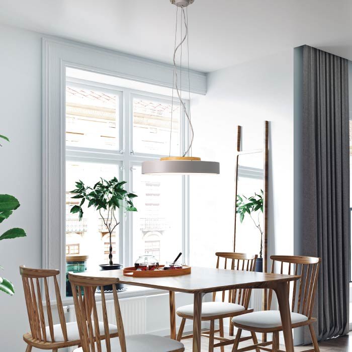 Giorno・グレー 間接照明付 2WAY シーリングライト | 〜8畳・リモコン付