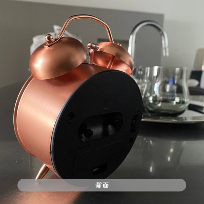 Charlie Bell Alarm 置き時計 | カッパー色・スイープムーブメント式