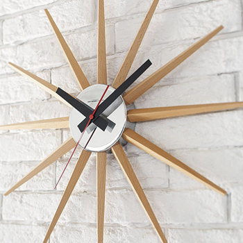壁掛け時計 ナチュラル・北欧テイスト｜スイープムーブメント