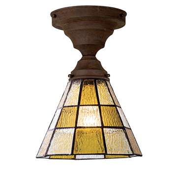 CHECKER ステンドグラス・シーリングライト | 各2色・簡単取付
