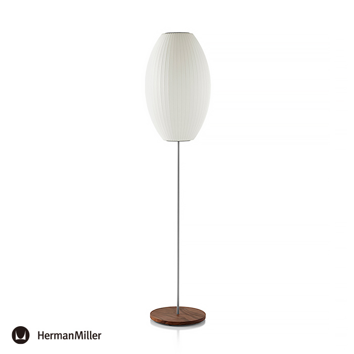 シガー ロータス フロアランプ ミディアム・ウォールナット｜ネルソンランプ