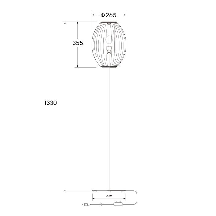 ネルソン バブルランプ・シガー ロータス フロアランプ・スチール｜ハーマンミラー