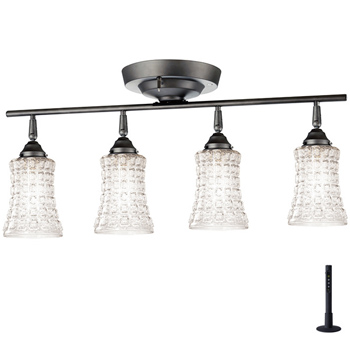 カッティングガラス シーリングスポットライト｜リモコン付き