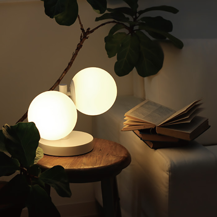 TINY GLASS テーブルライト｜グレージュ