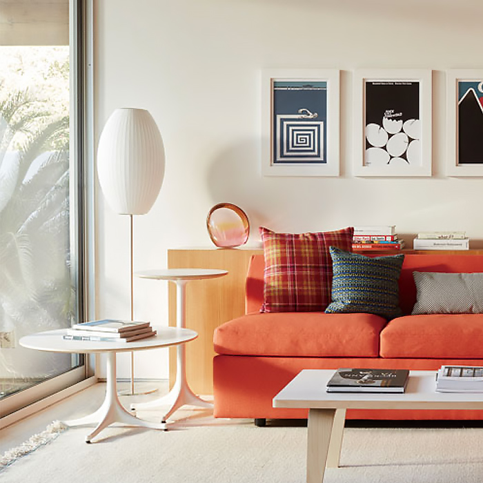 シガー ロータス フロアランプ ミディアム・ウォールナット｜ネルソンランプ