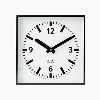 スクエアクロック・スイープムーブメント｜ブラック