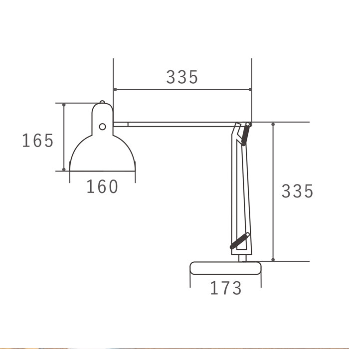 CALTON 40W デスクランプ｜シルバー
