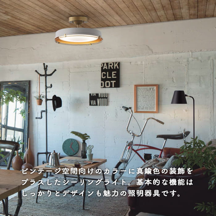 ビンテージモダン リモコン式 シーリングライト ~12畳・ペールグレー色